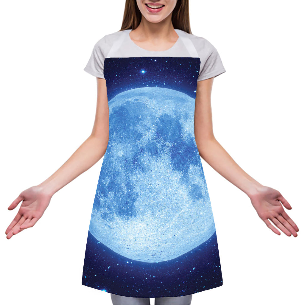 Blue Moon Print Adjustable Apron