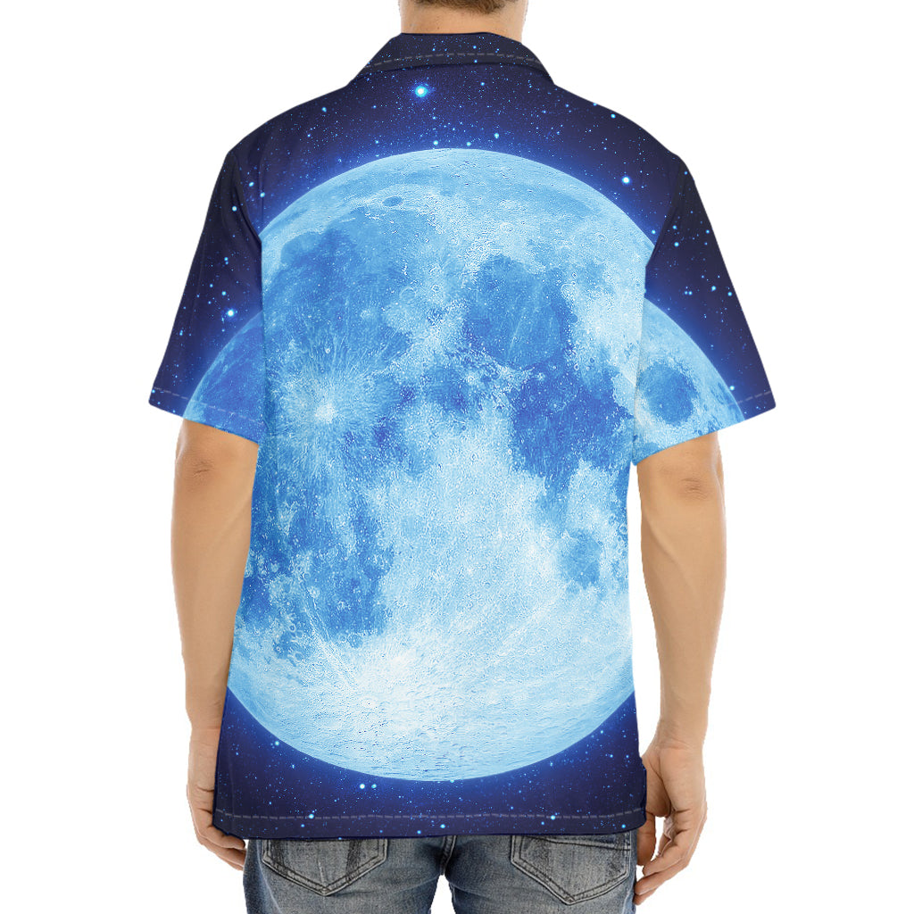 Blue Moon Print Aloha Shirt