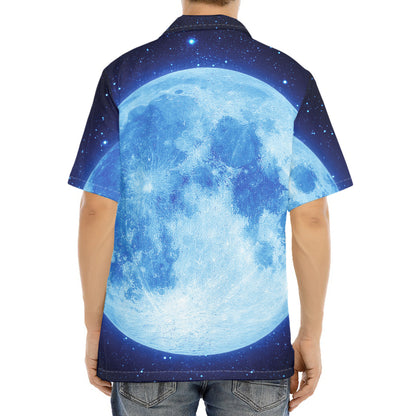 Blue Moon Print Aloha Shirt