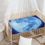 Blue Moon Print Baby Crib Sheet