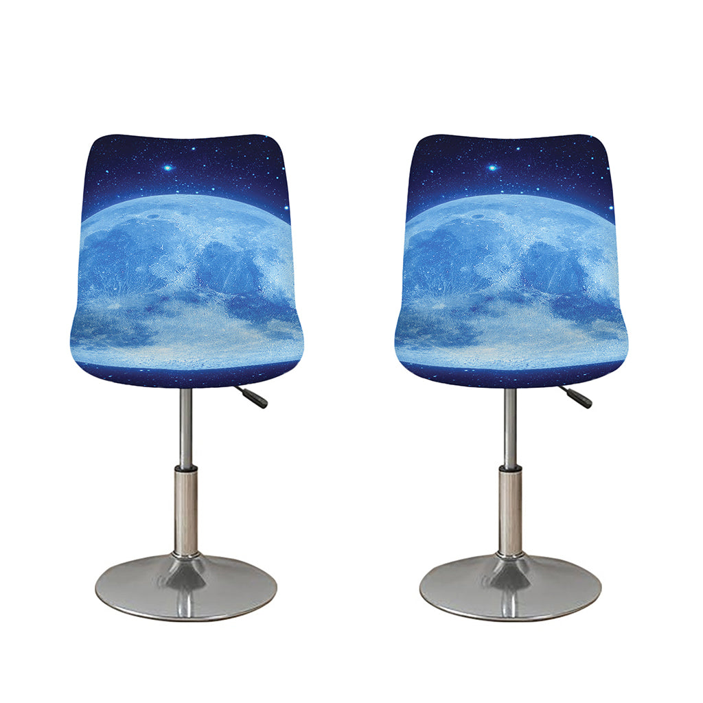 Blue Moon Print Bar Stool Covers