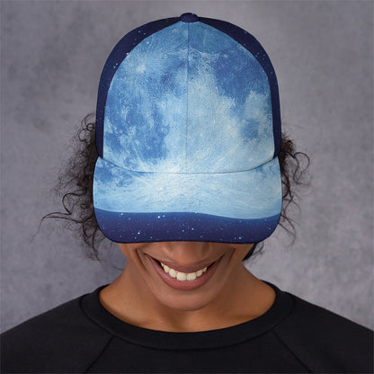 Blue Moon Print Baseball Cap