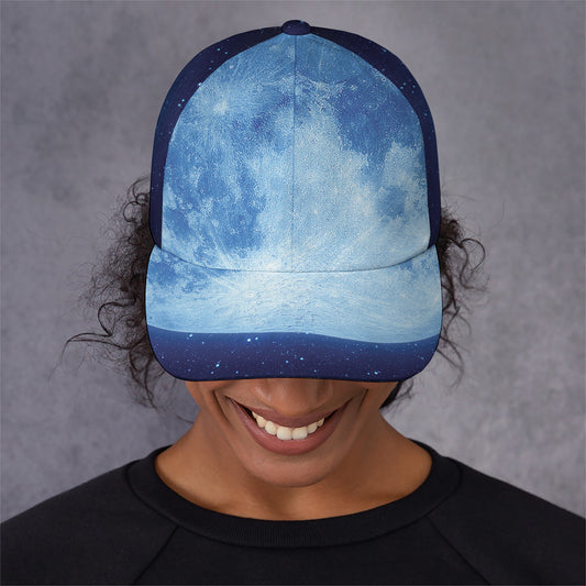 Blue Moon Print Baseball Cap