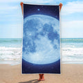 Blue Moon Print Beach Towel