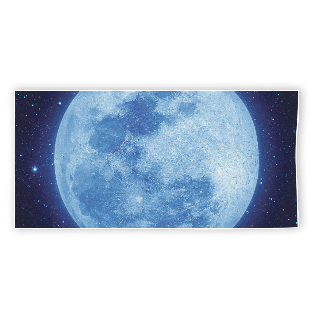 Blue Moon Print Beach Towel