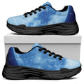 Blue Moon Print Black Chunky Shoes