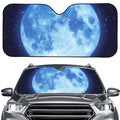 Blue Moon Print Car Windshield Sun Shade