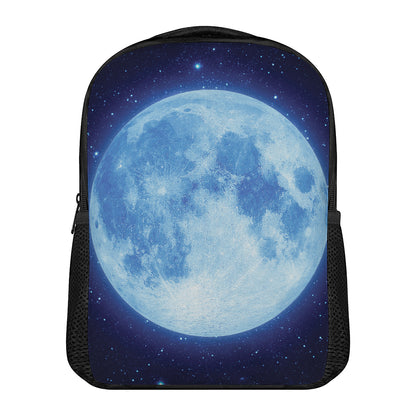 Blue Moon Print Casual Backpack