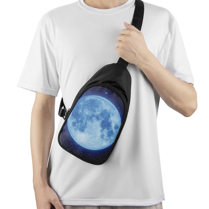 Blue Moon Print Chest Bag
