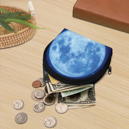 Blue Moon Print Coin Purse