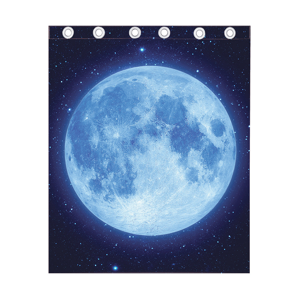 Blue Moon Print Curtain
