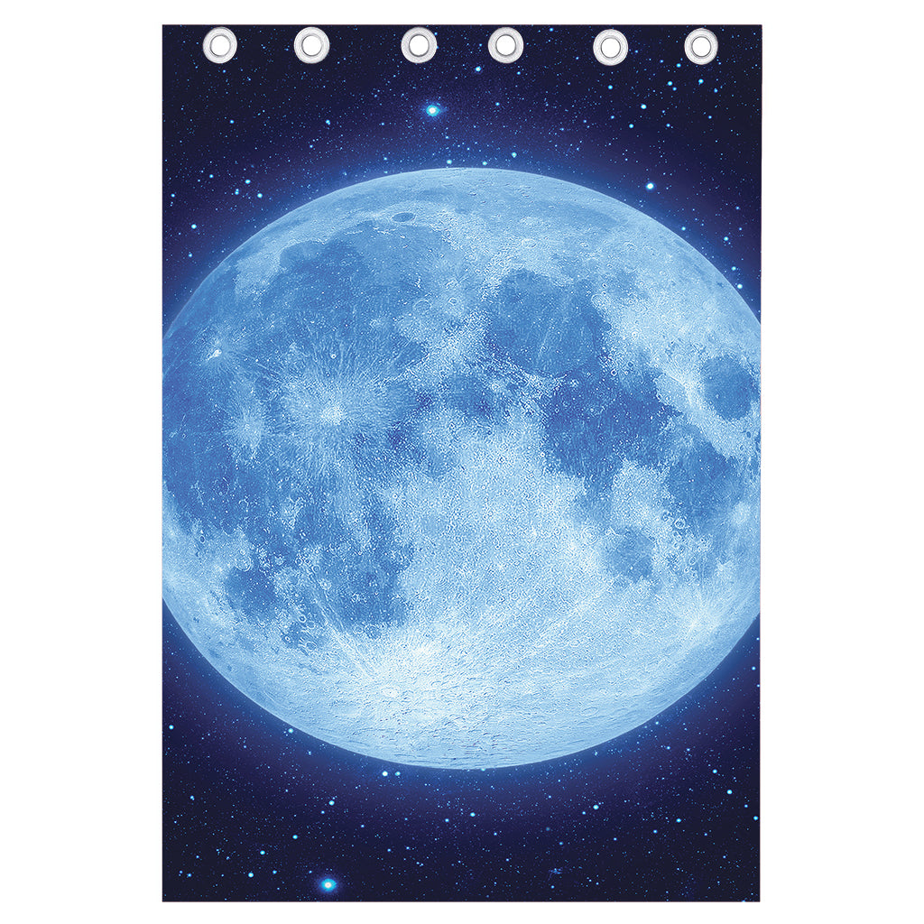 Blue Moon Print Curtain