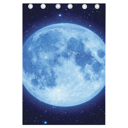 Blue Moon Print Curtain