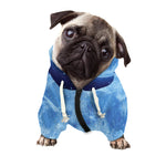 Blue Moon Print Dog Zip Up Hoodie