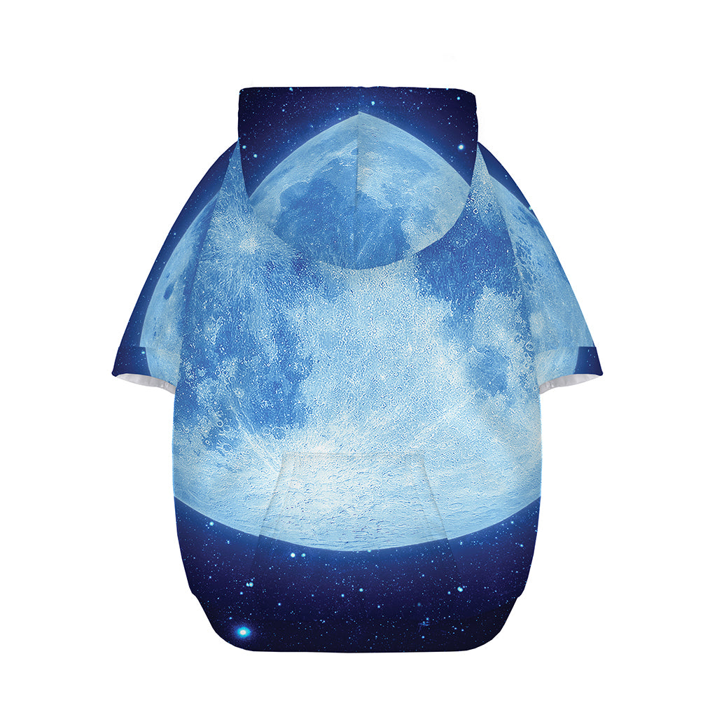 Blue Moon Print Dog Zip Up Hoodie