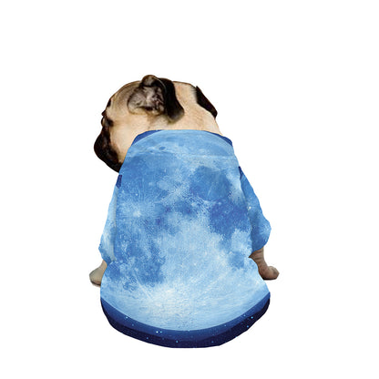 Blue Moon Print Dog Zip Up Jacket