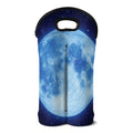 Blue Moon Print Double Neoprene Wine Tote