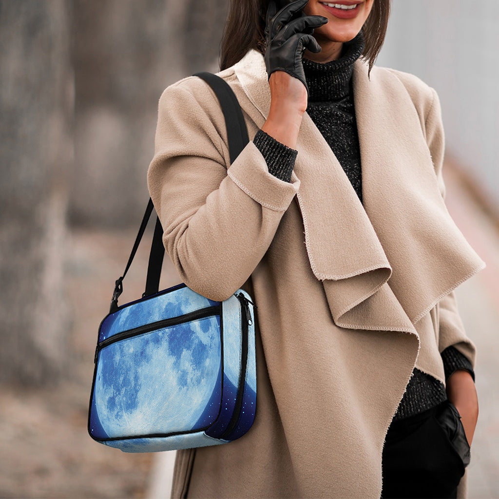 Blue Moon Print Double Strap Bible Bag