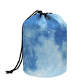 Blue Moon Print Drawstring Makeup Bag