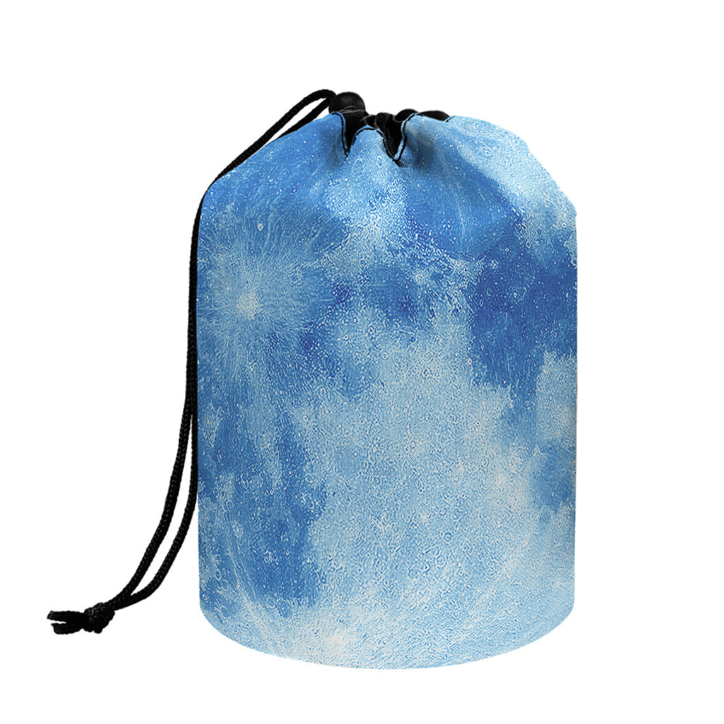 Blue Moon Print Drawstring Makeup Bag