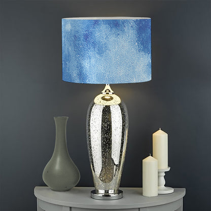 Blue Moon Print Drum Lamp Shade