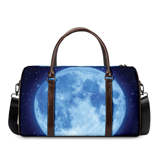 Blue Moon Print Duffle Bag