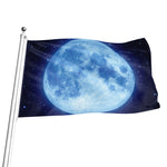 Blue Moon Print Flag
