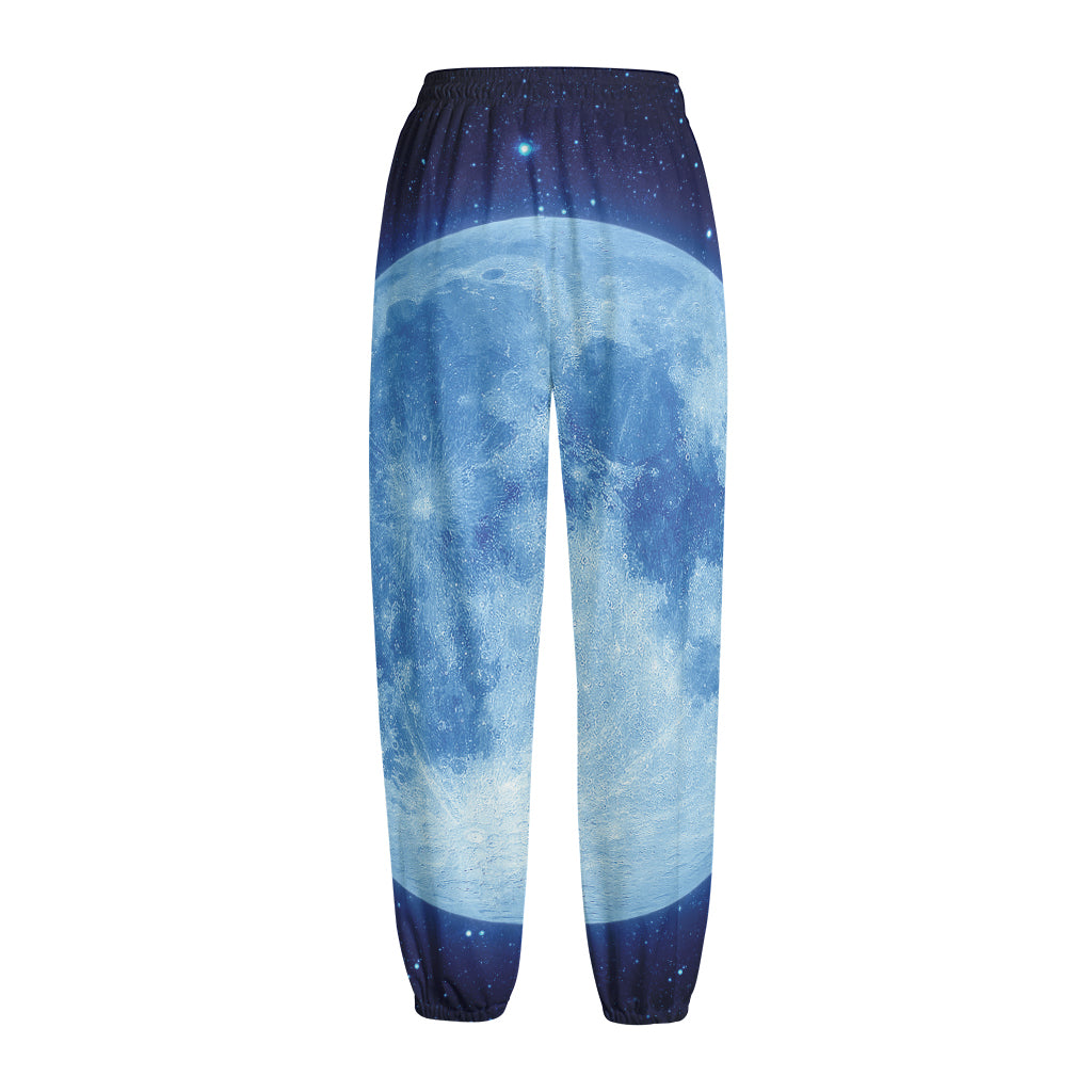 Blue Moon Print Fleece Lined Knit Pants