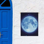Blue Moon Print Garden Flag