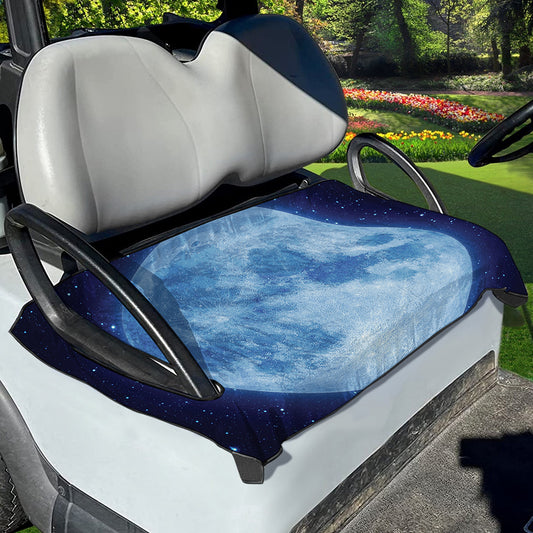 Blue Moon Print Golf Cart Seat Cover