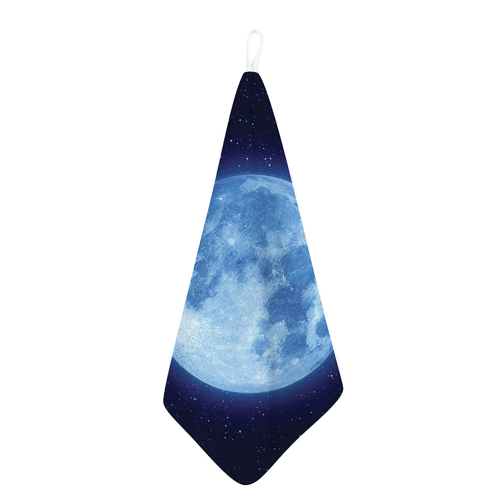 Blue Moon Print Hand Towel