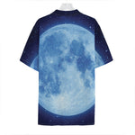 Blue Moon Print Hawaiian Shirt