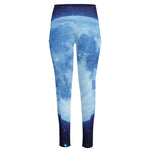 Blue Moon Print High-Waisted Pocket Leggings