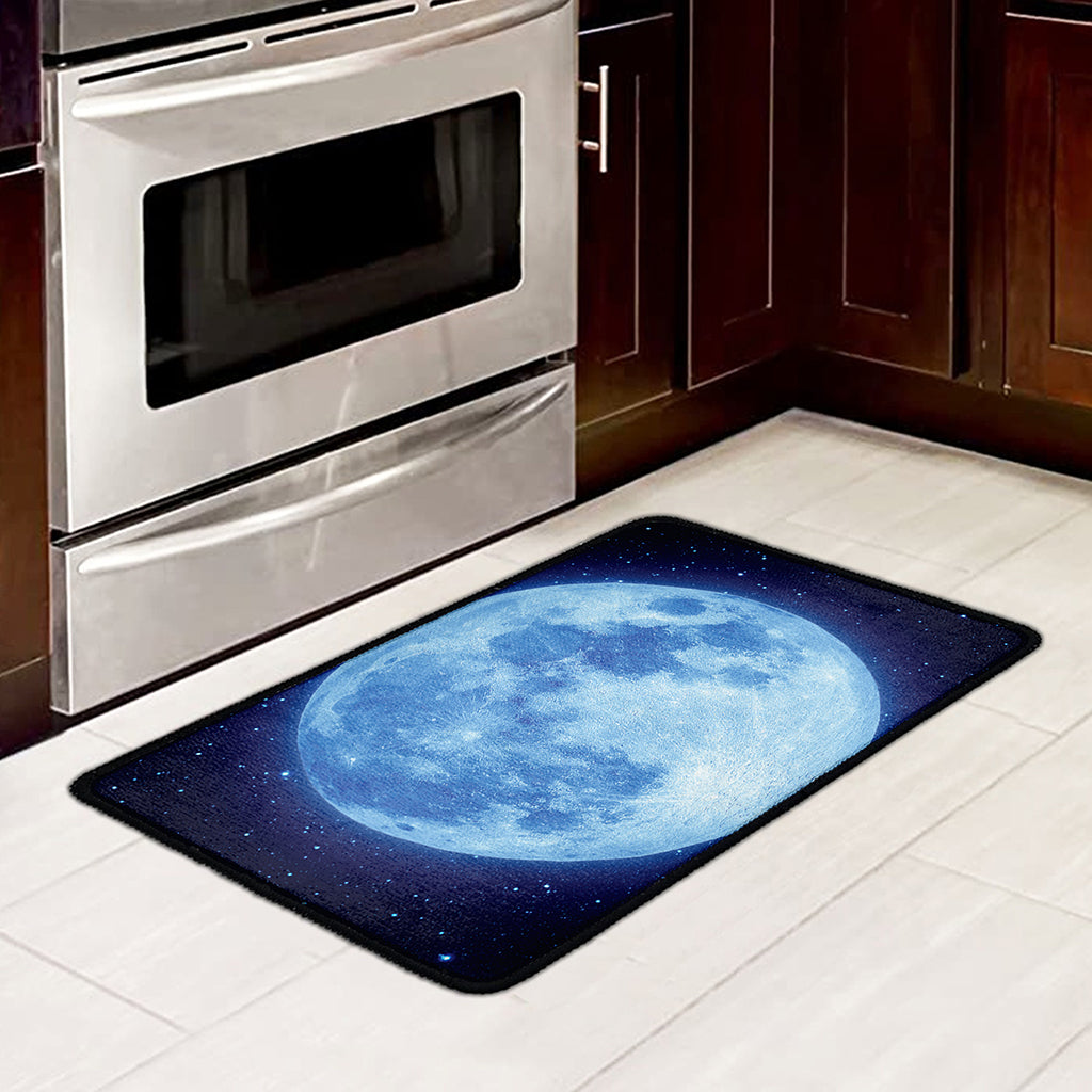 Blue Moon Print Kitchen Mat