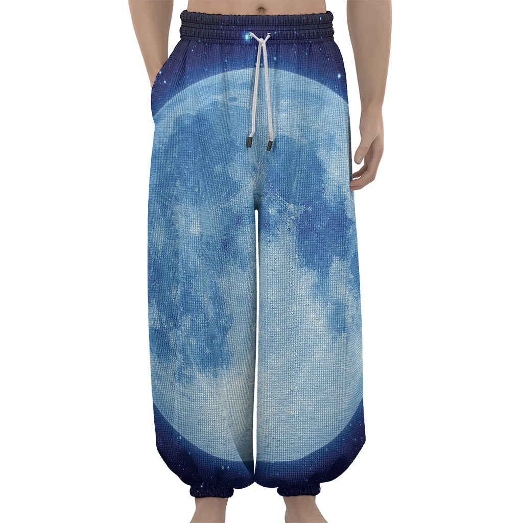 Blue Moon Print Lantern Pants