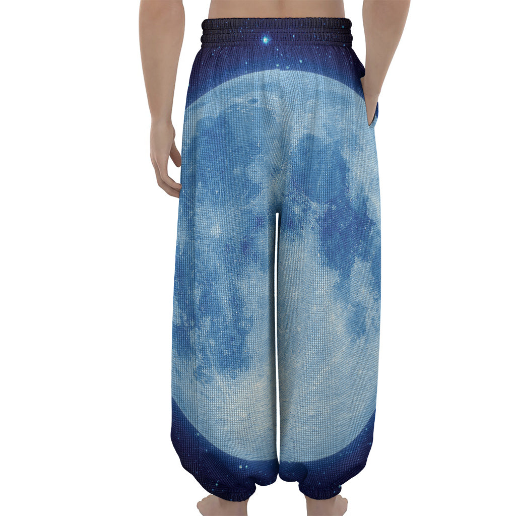 Blue Moon Print Lantern Pants