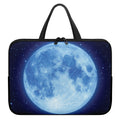 Blue Moon Print Laptop Sleeve With Handle