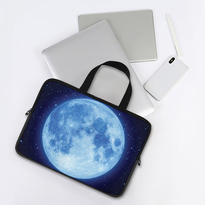 Blue Moon Print Laptop Sleeve With Handle