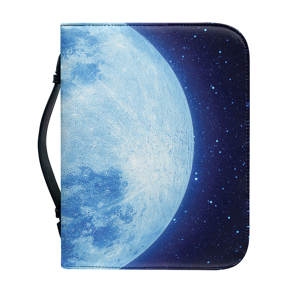 Blue Moon Print Leather Bible Cover