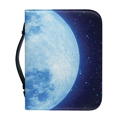 Blue Moon Print Leather Bible Cover