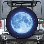 Blue Moon Print Leather Spare Tire Cover