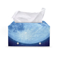 Blue Moon Print Leather Tissue Box Cover