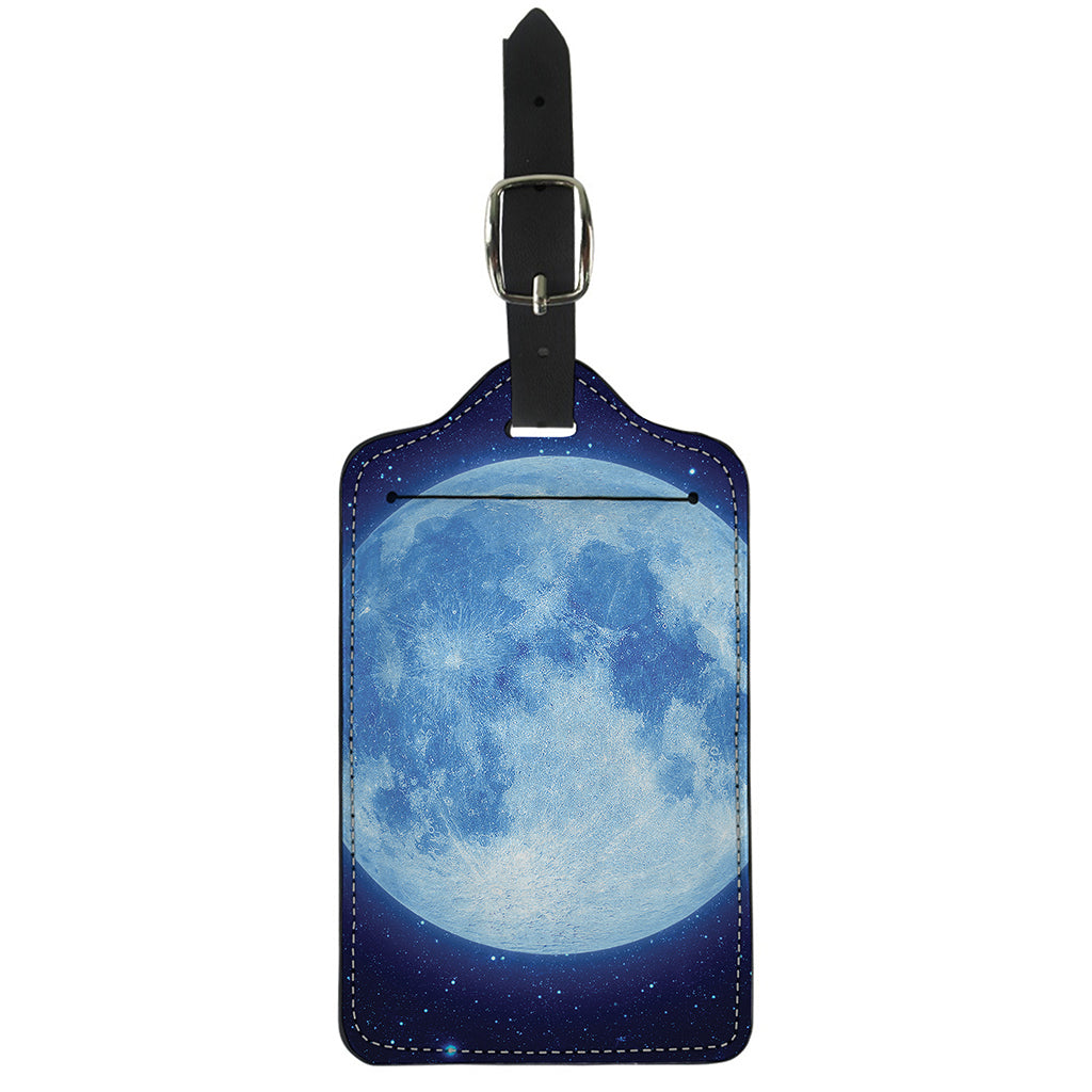 Blue Moon Print Luggage Tag