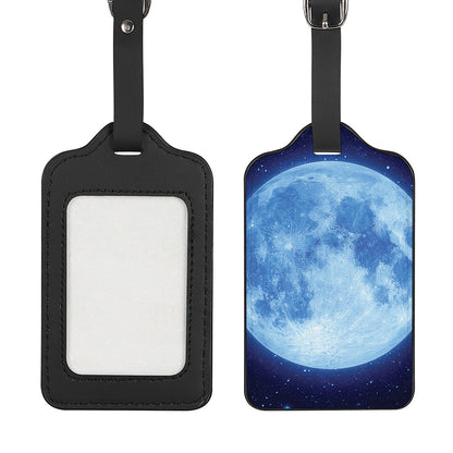 Blue Moon Print Luggage Tag
