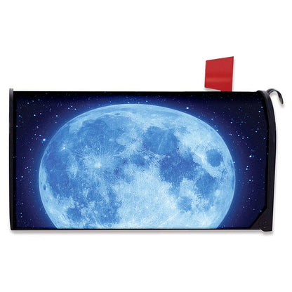 Blue Moon Print Mailbox Cover