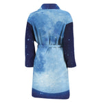 Blue Moon Print Men's Bathrobe
