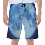 Blue Moon Print Men's Beach Shorts