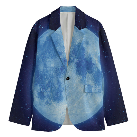 Blue Moon Print Men's Blazer