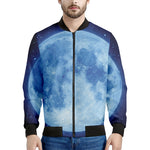Blue Moon Print Men's Bomber Jacket