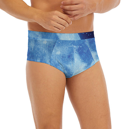 Blue Moon Print Men's Briefs